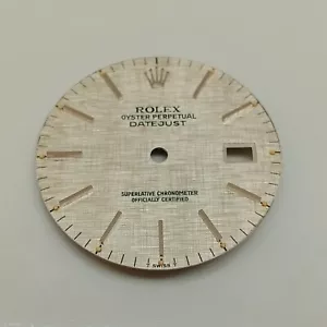 ROLEX MEN DATEJUST 16014 WATCH SILVER TEXTURE DIAL 28 MM (NOS & 100% ORIGINAL) - Picture 1 of 7