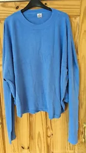 beautiful blue sz28 fine knit jumper with lovely side button detail, NWOT - Picture 1 of 4