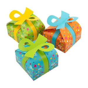 Fun Express 3D Birthday Gift Boxes with Bow - 12 Pc. - Picture 1 of 2
