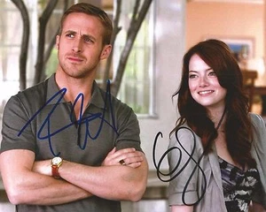 Ryan Gosling & Emma Stone Autogramm La La Land Autograph - Picture 1 of 1
