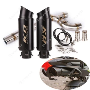 For Yamaha FZ6 FZ6N 600 2004-2011 Mid Exhaust Pipe Slip On 2 51mm Muffler Escape - Foto 1 di 11