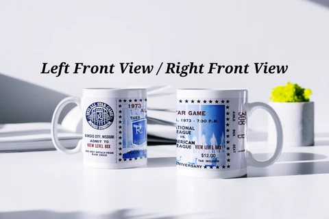 1973  MLB All Star Game Ticket Kansas City Royals Printed White Coffee Mug 11oz Cover