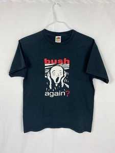 Vintage Y2K Bush Again Scream Edvard Munch Political T Shirt Men's Medium - Picture 1 of 7
