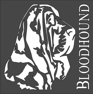 1- 5.5x5.5 inch Stencil, (VA-24) Bloodhound Dog (6mil)***** - Picture 1 of 2