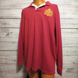 Vintage 90s Ralph Lauren Shirt Mens XL Red Polo Rugby Bleeker Street Equestrian  - Picture 1 of 10
