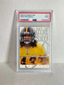 2003 SP SIGNATURE EDITION TROY POLAMALU ROOKIE /750 PSA 9 MINT #117 RC - Picture 1 of 1