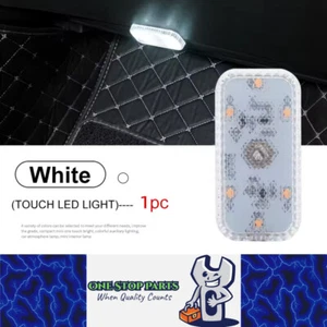 White Mini LED Touch Switch Light USB Car Interior Lighting Ceiling Reading Lamp - Picture 1 of 9