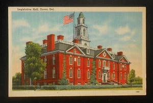 1940er Legislative Hall Dover DE Kent Co Postkarte Delaware - Bild 1 von 1