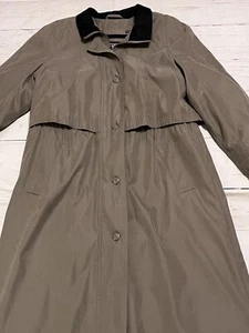 FS Rainwear Long Raincoat No  Hood Removable lining; All Weather WM Size 12 GUC - Picture 1 of 11