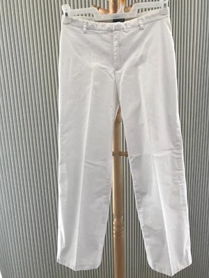 Junior's Gap 4R Stretch White Lined Cotton Spandex Straight Leg Pants - Image 1 of 4