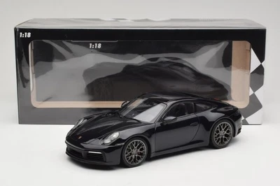 PORSCHE 911 992 CARRERA 4S DARK BLUE METAL 2019 MINICHAMPS 155067321 1:18 BLEU - Photo 1/4