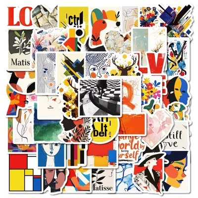 50 PCS Abstract Art Stickers Beautiful Decals Hydro Laptop Yeti Free Shipping! - Image 1 of 3