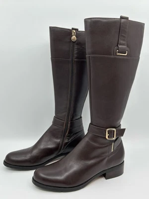 SOLEMANI Gabi Slim 13" Botas de Montar Talla 8M Marrón Mujer Cuero Hebilla Cómodas Foto 1 de 4