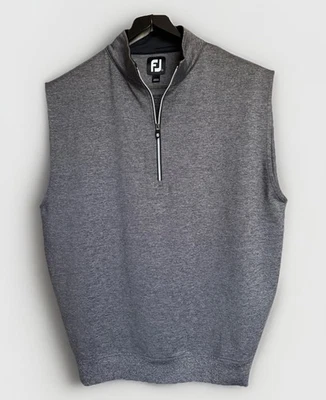 FootJoy Golf Vest Mens Small 1/4 Zip Athletic Stretch Heather Gray - Image 1 of 4
