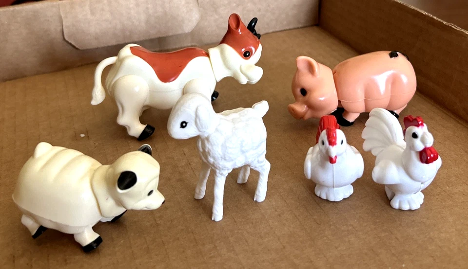 Винтажные фигурки сельскохозяйственных животных Playskool Playmates Little People - Изображение 1 из 4