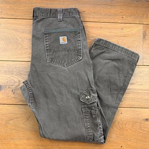Pantalón cargo Carhartt recto calce relajado gris/verde para hombre 32X30 C0162 - Imagen 1 de 6