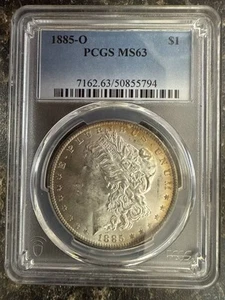 1885 O Morgan Silver Dollar PCGS MS-63 - Picture 1 of 2