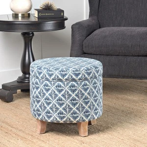 Carson Carrington Hnifsdalur Round Storage Ottoman - Picture 1 of 30