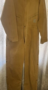 Vintage Carhartt Herren 44T 996QZ hellbraun gesteppt isoliert Ente Overall Overall USA - Bild 1 von 24
