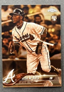 Ozzie Albies 2018 Topps Chrome SEPIA REFRACTOR RC Atlanta Braves (#72) - Picture 1 of 2