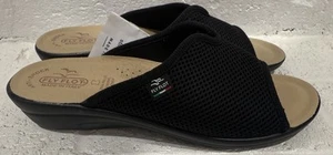 Fly Flot Womens Sz 9 40 Mesh Clogs Open Toe Black Anatomic Shock Abdobing Italy - Picture 1 of 10