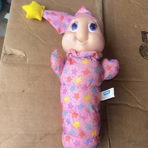 Vintage 1988 Playskool Gloworm Pink Stars PJs Plüsch Glow Glo Wurm Spielzeug - Bild 1 von 5