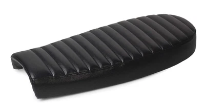 Black Flat Brat Seat Cafe Racer Vintage Cushion Saddle For Honda CB CL Yamaha SR Foto 1 de 4