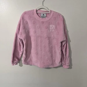 Disney Girls Spirit Jersey Youth XL (14) Pink Polka Dot WDW Crewneck Pullover - Picture 1 of 11