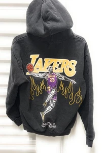 Los Angeles Lakers Warren Lotas Mens Lebron James Hoodie Black Size Large - Picture 1 of 10