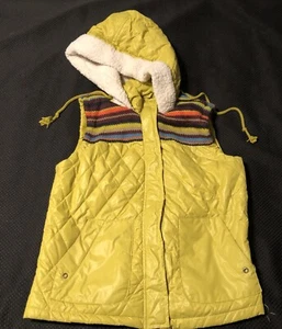 Mossino Girls Puffy Vest With Hood Size Medium  - Picture 1 of 4