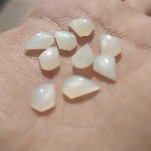 Kite Cabochon Natural White Moonstone 7x12mm To 10x14mm Polished Loose Gemstone - Picture 1 of 9