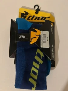 Thor MX cool socks S16 BLUE/GREEN - Picture 1 of 2