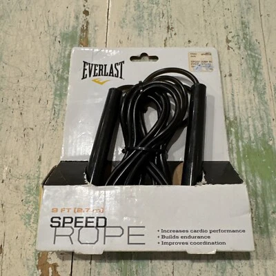 Everlast Deluxe Speed Jump Rope 9 Ft. Black New In Box - Image 1 of 3