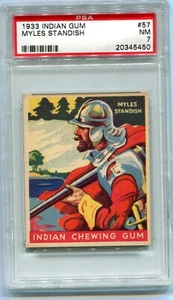 1933 Goudey Indian Gum #57 Myles Standish PSA 7 ser. 96 TOUGH card!! - Picture 1 of 2