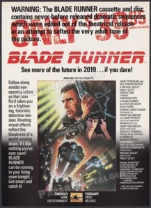 BLADE RUNNER - Original 1983 Print AD / ADVERT _ Harrison Ford _ Ridley Scott - Picture 1 of 1