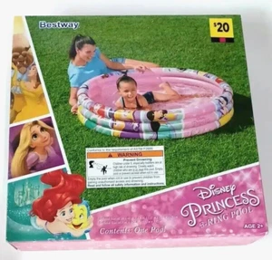 DISNEY PRINCESS 3 Anillos Piscina-Edades 2 + Totalmente Nuevo- Bestway 48 X 48 X 9.8 pulgadas - Imagen 1 de 11