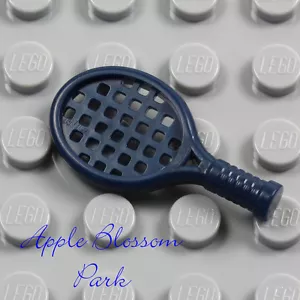 NEW Lego Minifig Dark BLUE TENNIS RACKET -Minifigure Ace Racquet Ball Sport Tool - Picture 1 of 3