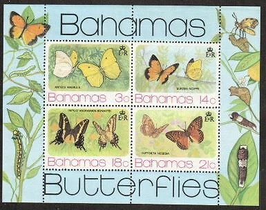 巴哈马邮票 373a - 蝴蝶 — 第 1/1 张图片