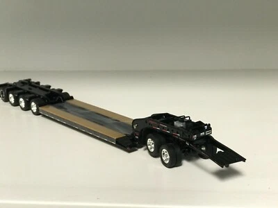 NEW DCP Black 1/64 Fontaine Lowboy w/ Detachable Goose Jeep & 4th Flip - Image 1 of 4