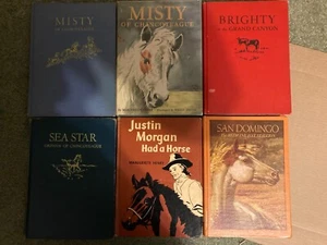 Lot of 6 Vtg HC Marguerite Henry Horse Books: Misty Brighty Sea Star San Domingo - Picture 1 of 3