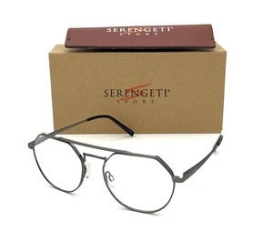 SERENGETI SHELBY Matte Gunmetal / Demo Lens 54mm Eyeglasses - Picture 1 of 4