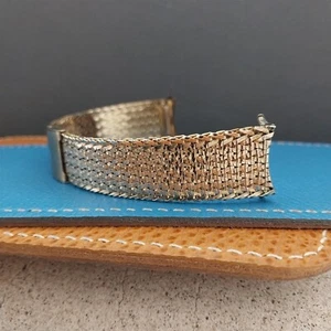 17,2mm 11/16 Classic Gemex USA 10k Gold-Filled Mesh 1960s Vintage Watch Band - Bild 1 von 7