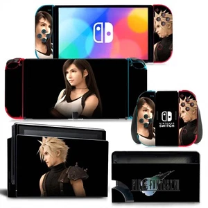 Final Fantasy VII Skin Aufkleber Stickers + Schutzfolie Für Nintendo Switch OLED - Picture 1 of 2