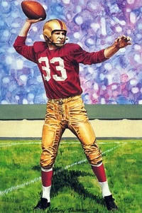 Sammy Baugh Goal Line Art Card #93, 4070/5000 NM-MT - Picture 1 of 2