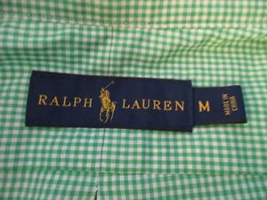 Camicia uomo Ralph Lauren verde e bianca a quadri manica lunga taglia media - Foto 1 di 8