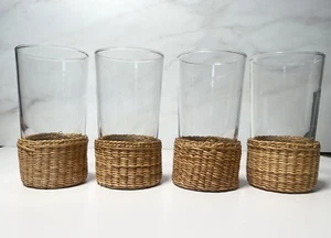 Vasos vintage de mimbre portaratán tejidos hierba de paja - 4 - Imagen 1 de 15