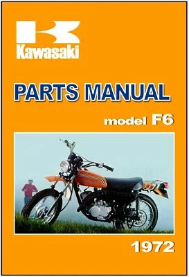 KAWASAKI Parts Manual F6 1972 Replacement Spares Catalog List F6-A - image 1 of 4