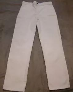 Janie and Jack Boys Size 12 Cotton Blend White Chino Pants Easter Resort - Picture 1 of 8