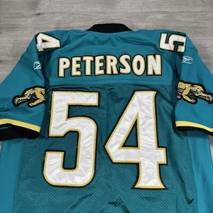 Reebok Jaguars Mike Peterson Jersey #54 Mens Size 50 VTG Y2K - Picture 1 of 11