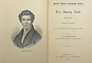 Vintage 1899 Der Zwerg Nase Book Wilhelm Hauff German Text w English Intro - Picture 1 of 9